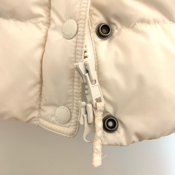 J. Crew white puffer down vest - Picture 7 of 8